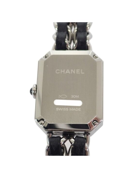 Chanel Premier Iconic Chain L Watch Stainless Steel Leather Quartz Black Dial main image 11